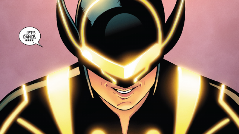 Gabby’s fancy new Wolverine outfit. Glowing claws not pictured, sadly.